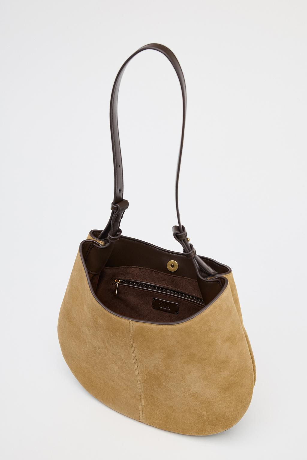 SPLIT SUEDE SHOULDER BAG - Zara фото 4