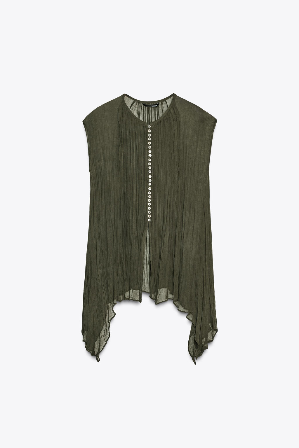 ZW COLLECTION COTTON GAUZE SHIRT - Zara фото 12