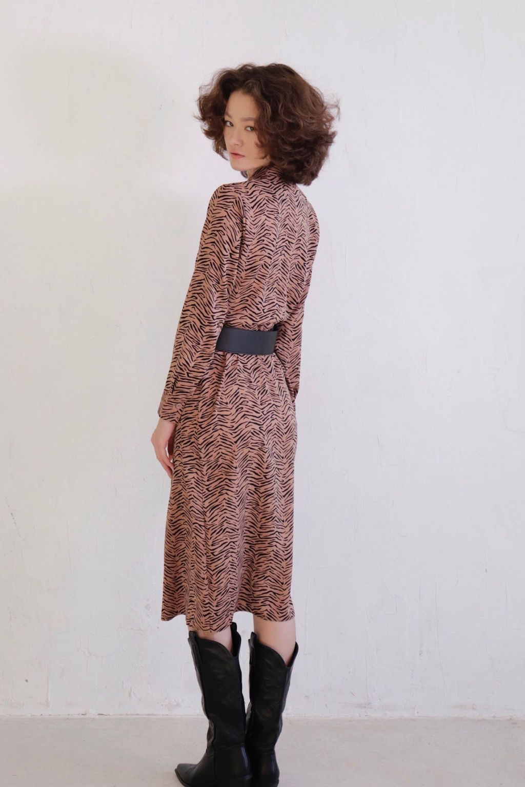 Платье-рубашка с английским воротником принт - Martichelli фото 124