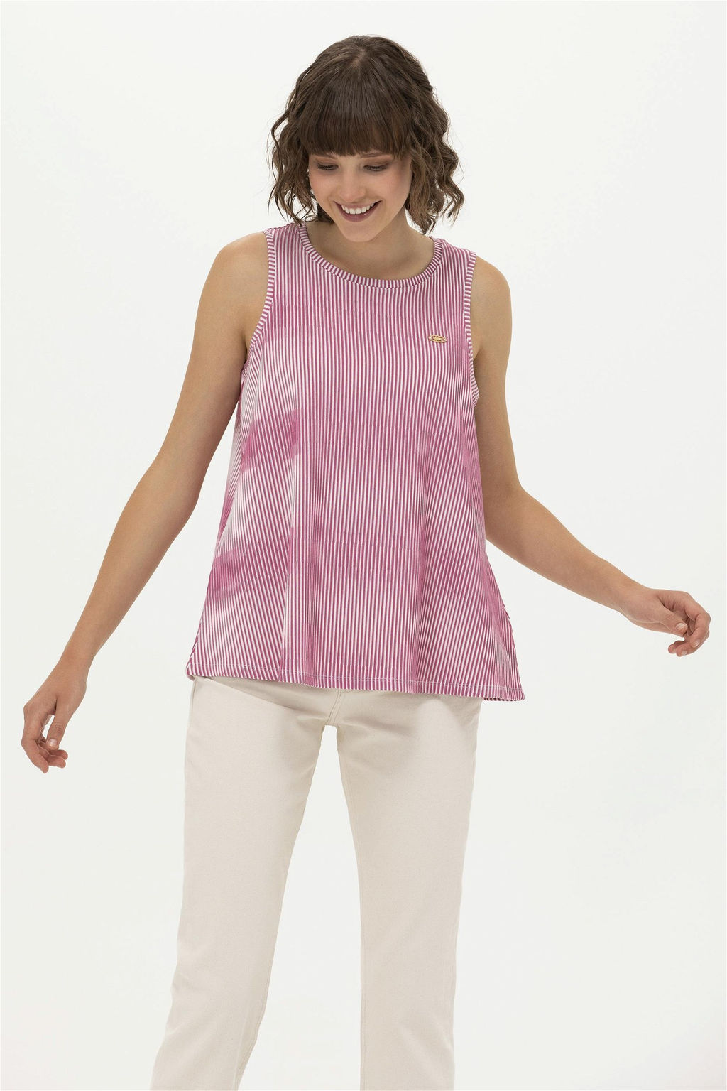 U. S. Polo Assn Женская розовая футболка без рукавов с круглым вырезом - U.s. polo assn фото 9