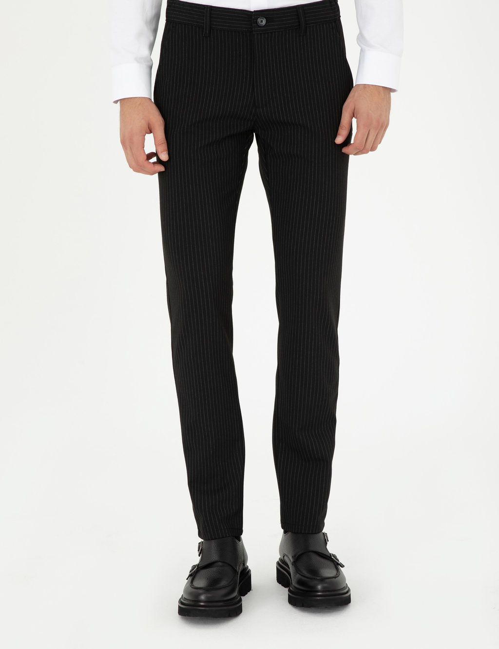 Siyah Slim Fit Kanvas Pantolon - Pierre cardin фото 2