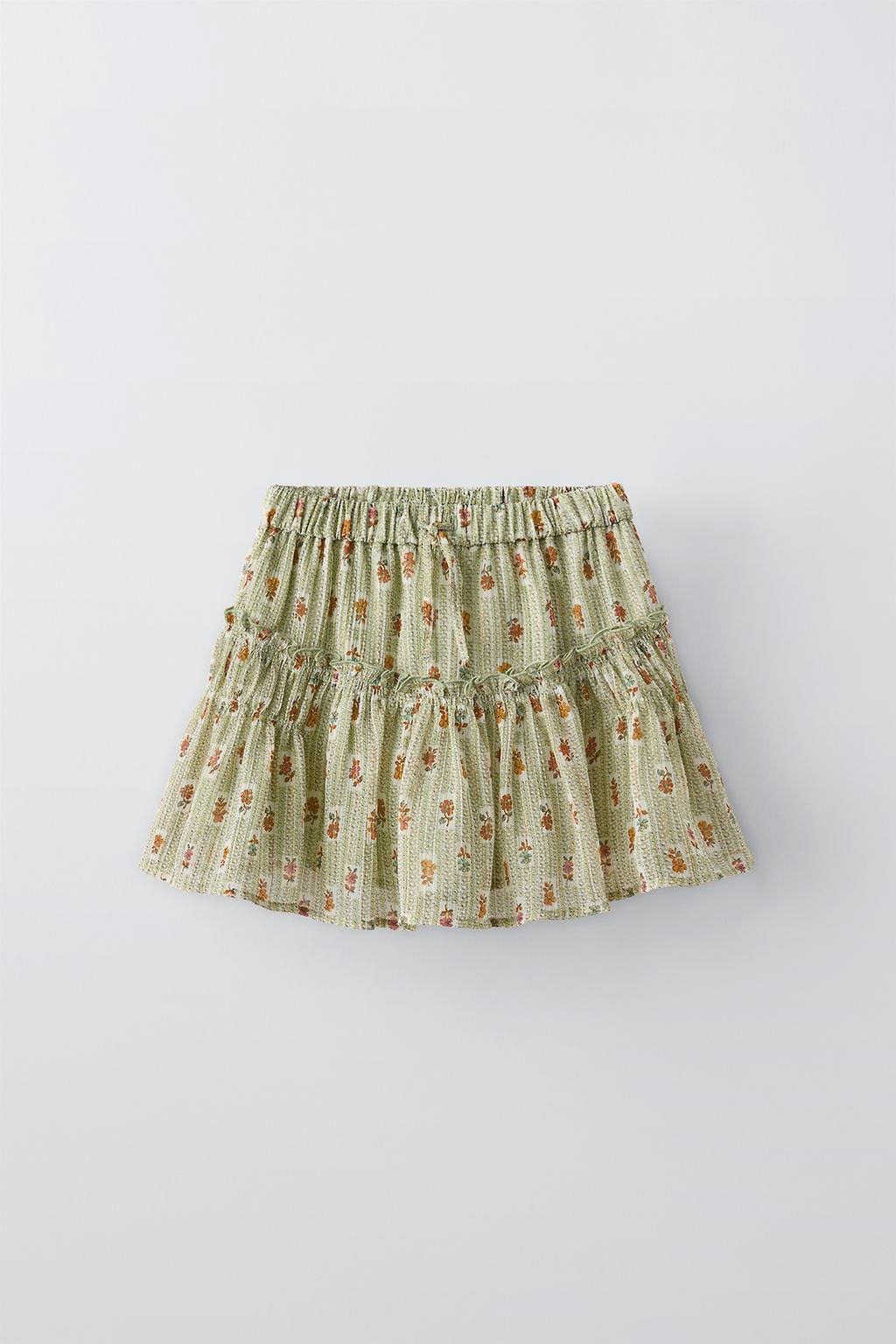 SHIMMERY FLORAL BERMUDA SKORT
