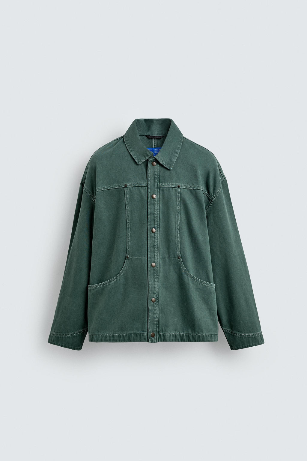 WASHED STRUCTURED OVERSHIRT - Zara фото 7