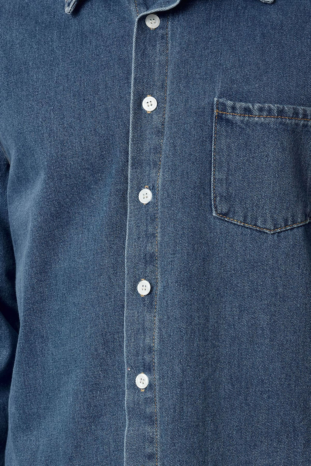 TRENDYOL MAN Antrasit %100 Pamuk Regular Fit Denim Kot Gomlek Ceket TMNAW25CE00001 - Trendyolmilla фото 3