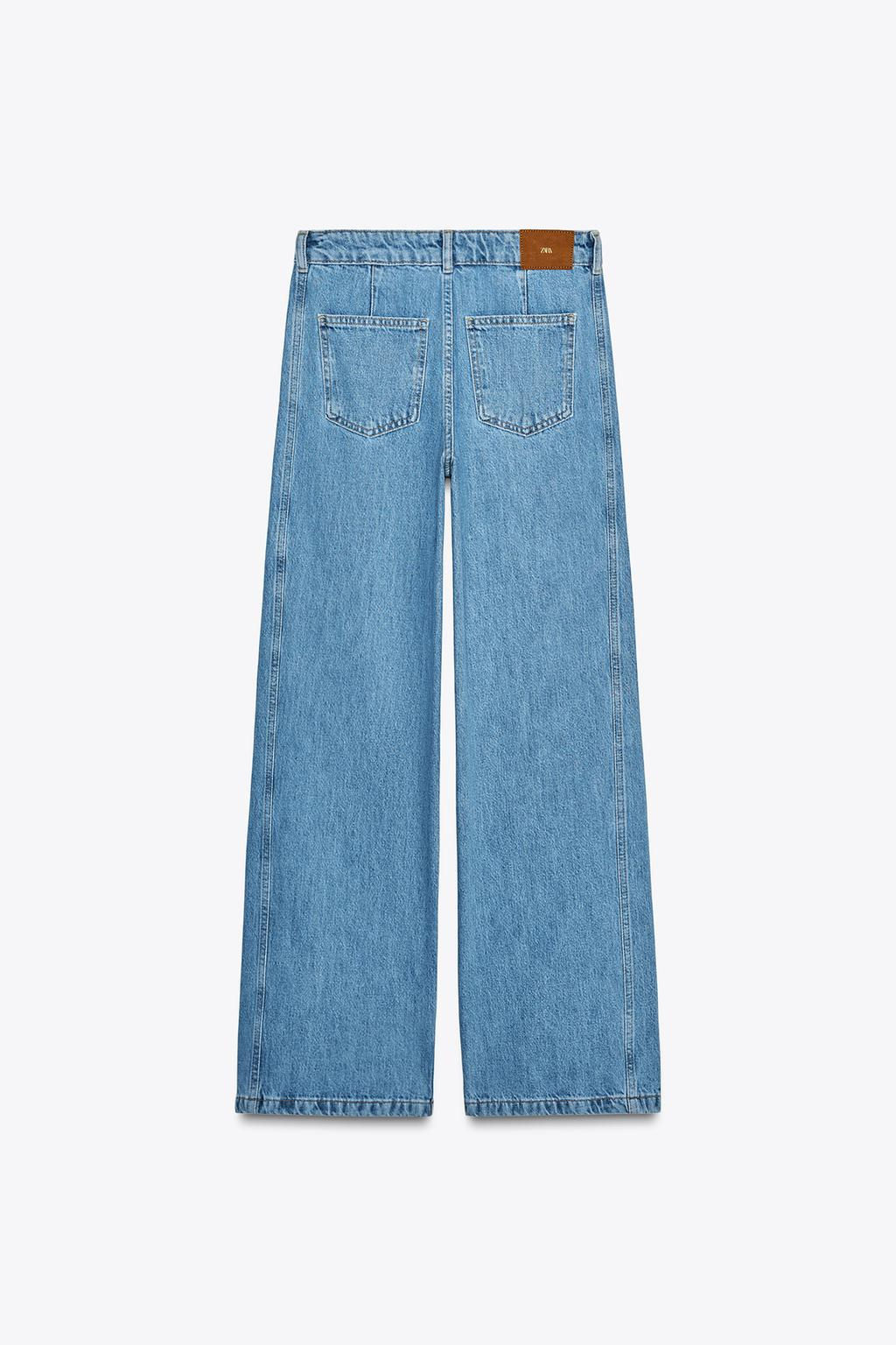 JEANS Z1975 STRAIGHT HIGH WAIST FRONT SEAM - Zara фото 6