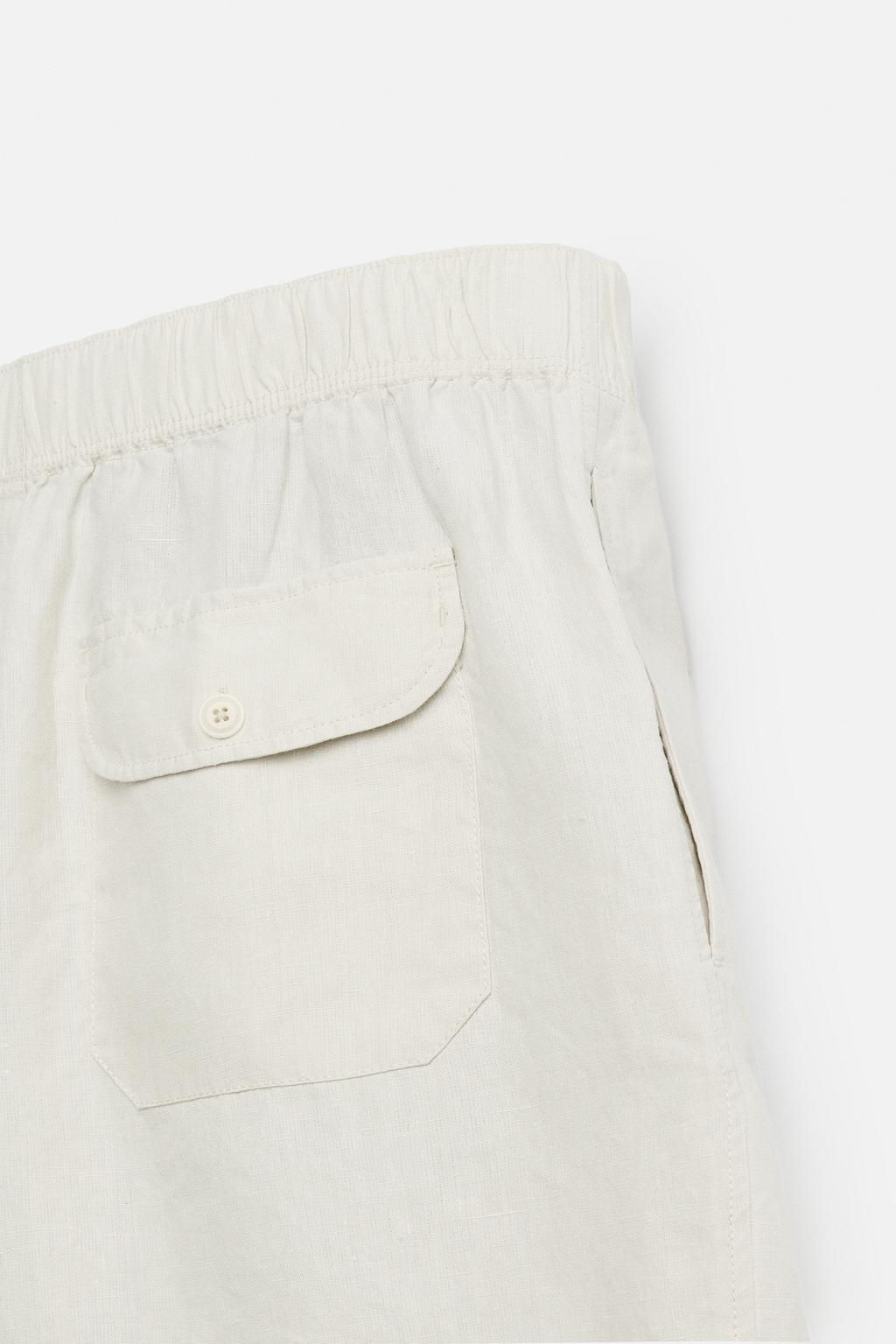 100% HEMP BERMUDA SHORTS - Zara фото 10