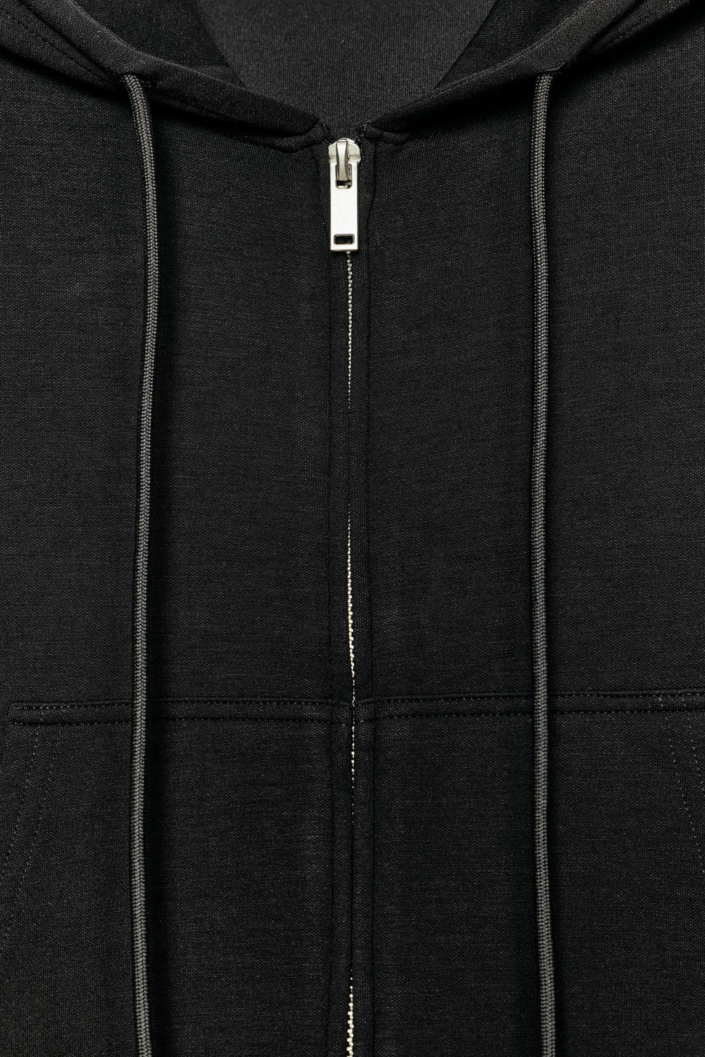SUDADERA INTERLOCK CAPUCHA / Negro - Zara фото 9