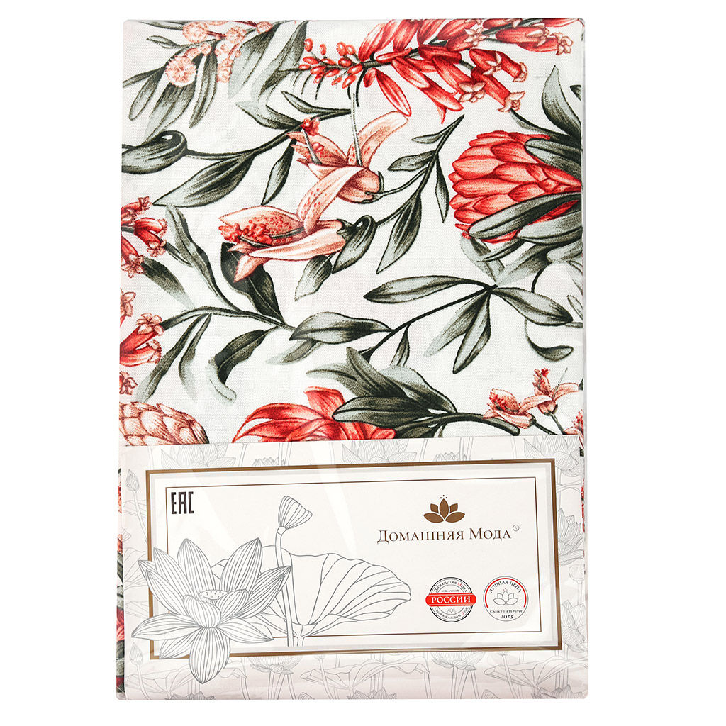 Дорожка столовая, сервировочная 50х145см Сардиния, рогожка, хлопок Премиум 186г/м2, без упаковки, Домашняя мода (Россия)  фото 4