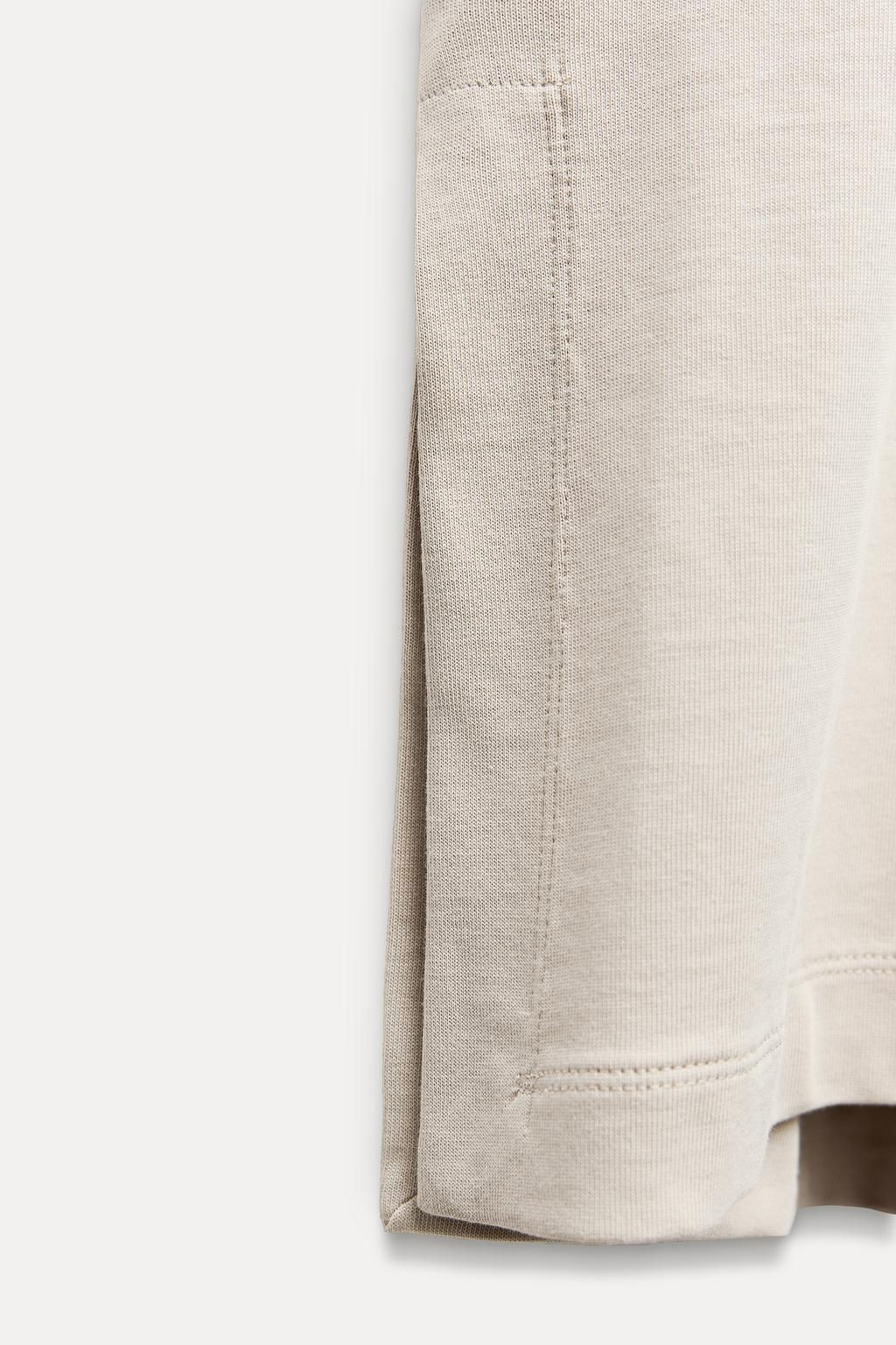 HEAVY COTTON T-SHIRT WITH VENTS - Zara фото 4