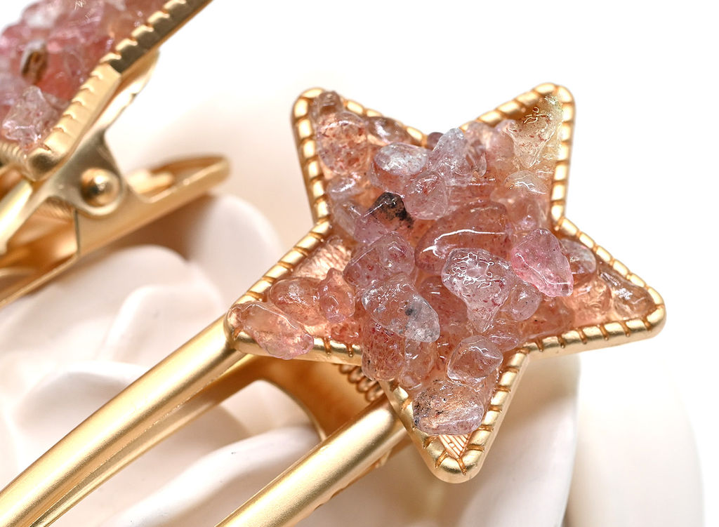 Заколка зажим Звезда с турмалином 7,5*3*1,8см - Радуга камня фото 14