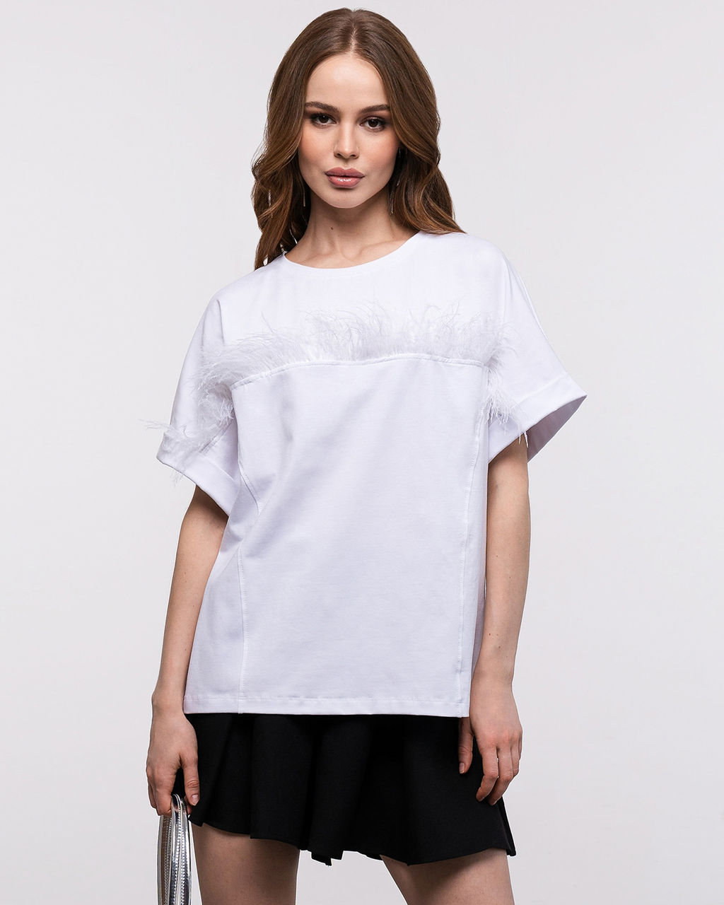 Футболка премиум качества с натуральными перьями страуса - Sahar art lab фото 2