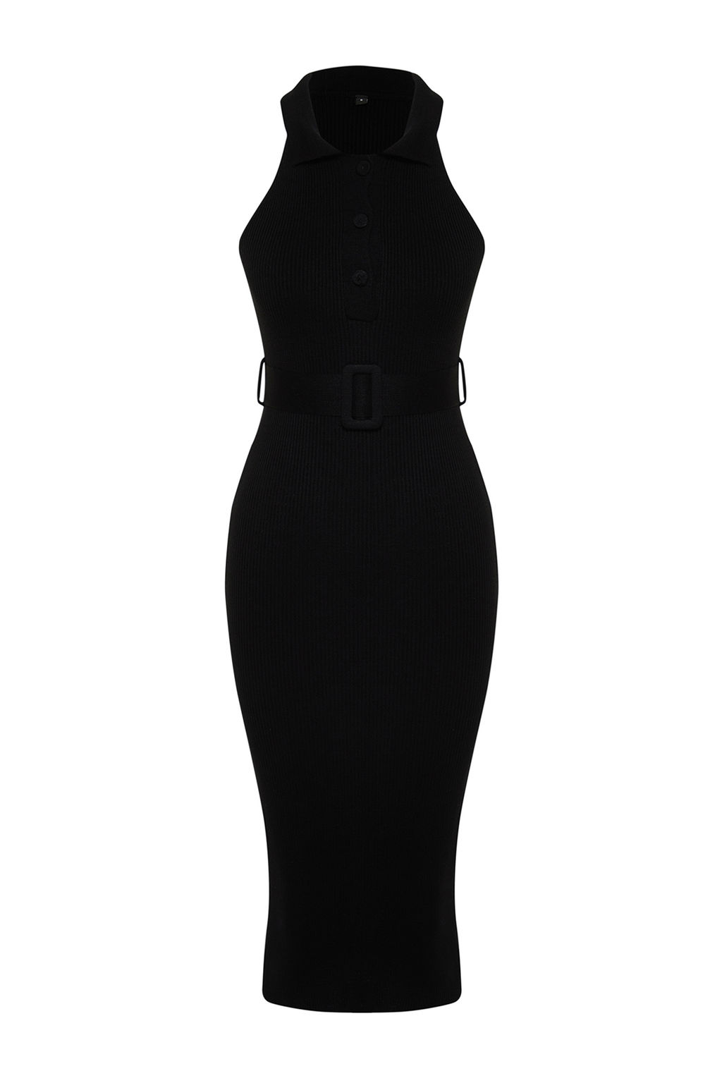 TRENDYOLMILLA Mavi Midi Triko Kemer Detayl? Elbise TWOSS22EL1031  фото 38