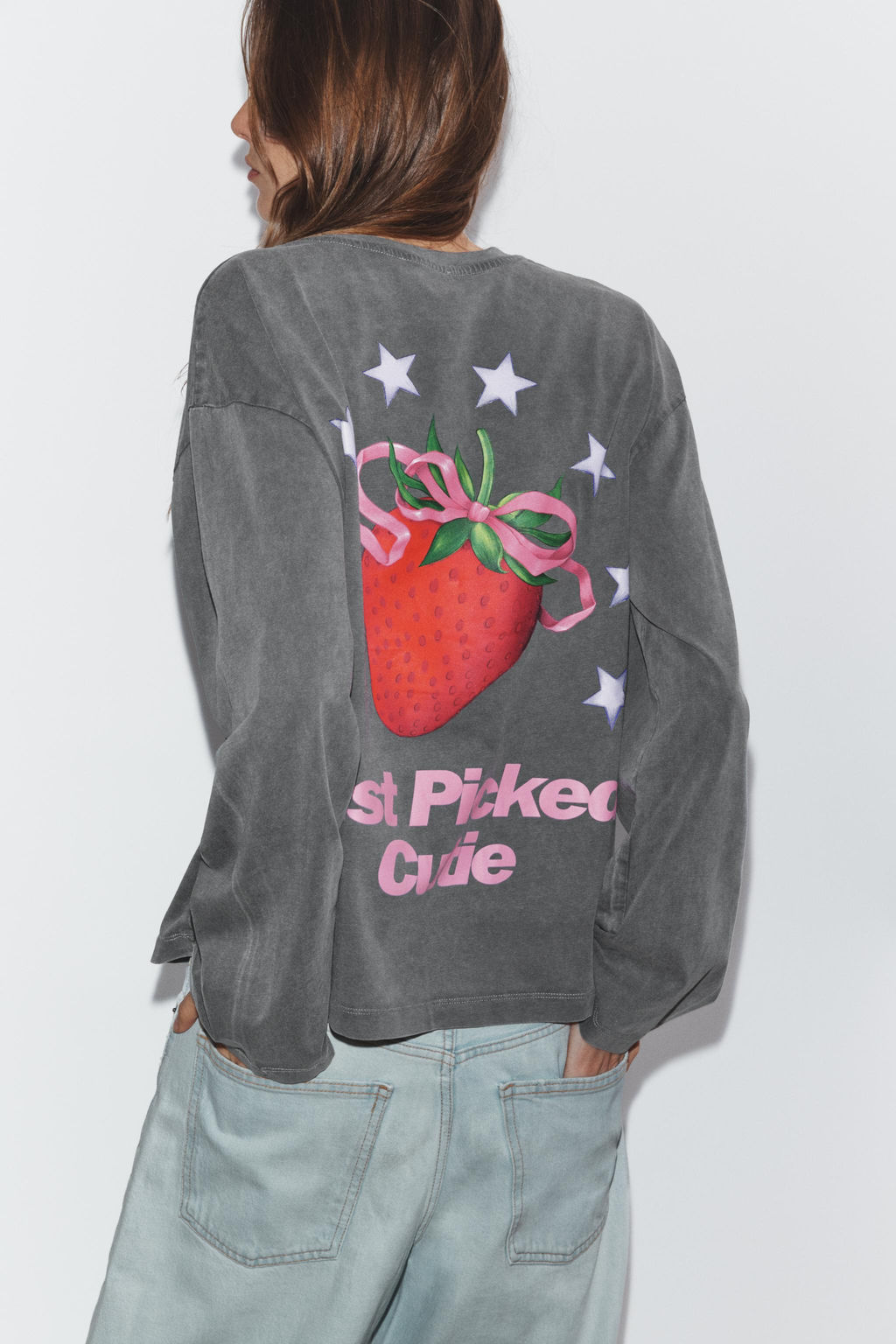 WASHED T-SHIRT WITH FRONT PRINT - Zara фото 7