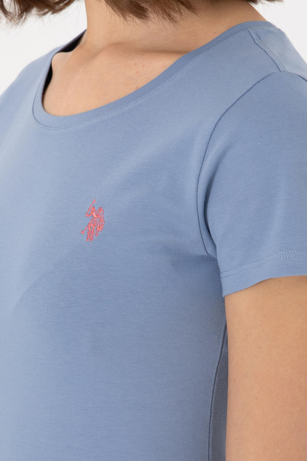 Kad_n Mavi Bisiklet Yaka Ti__rt Sepette S_rpriz _ndirim - U.s. polo assn фото 7