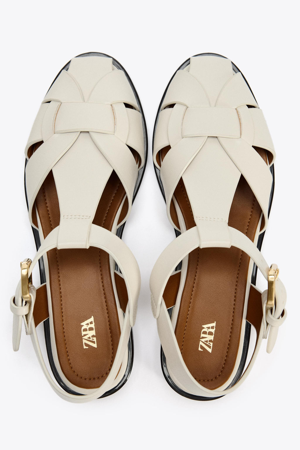 FLAT CAGE SANDALS - Zara фото 5