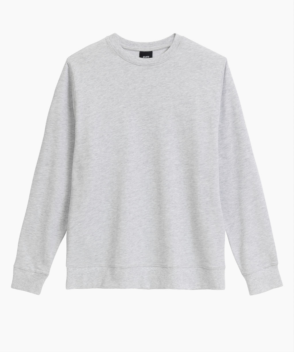 ATLANTIC HMT-002 Свитшот мужской French Terry светло-серый меланж фото 2
