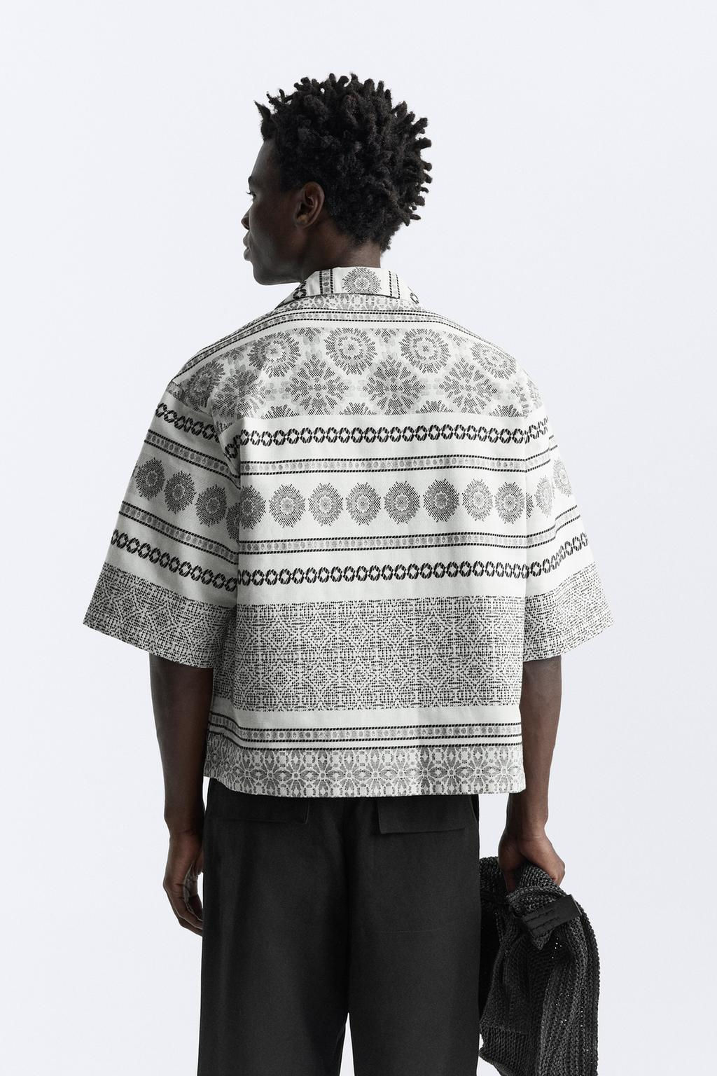 GEOMETRIK JACQUARD INCE CEKET - Zara фото 3