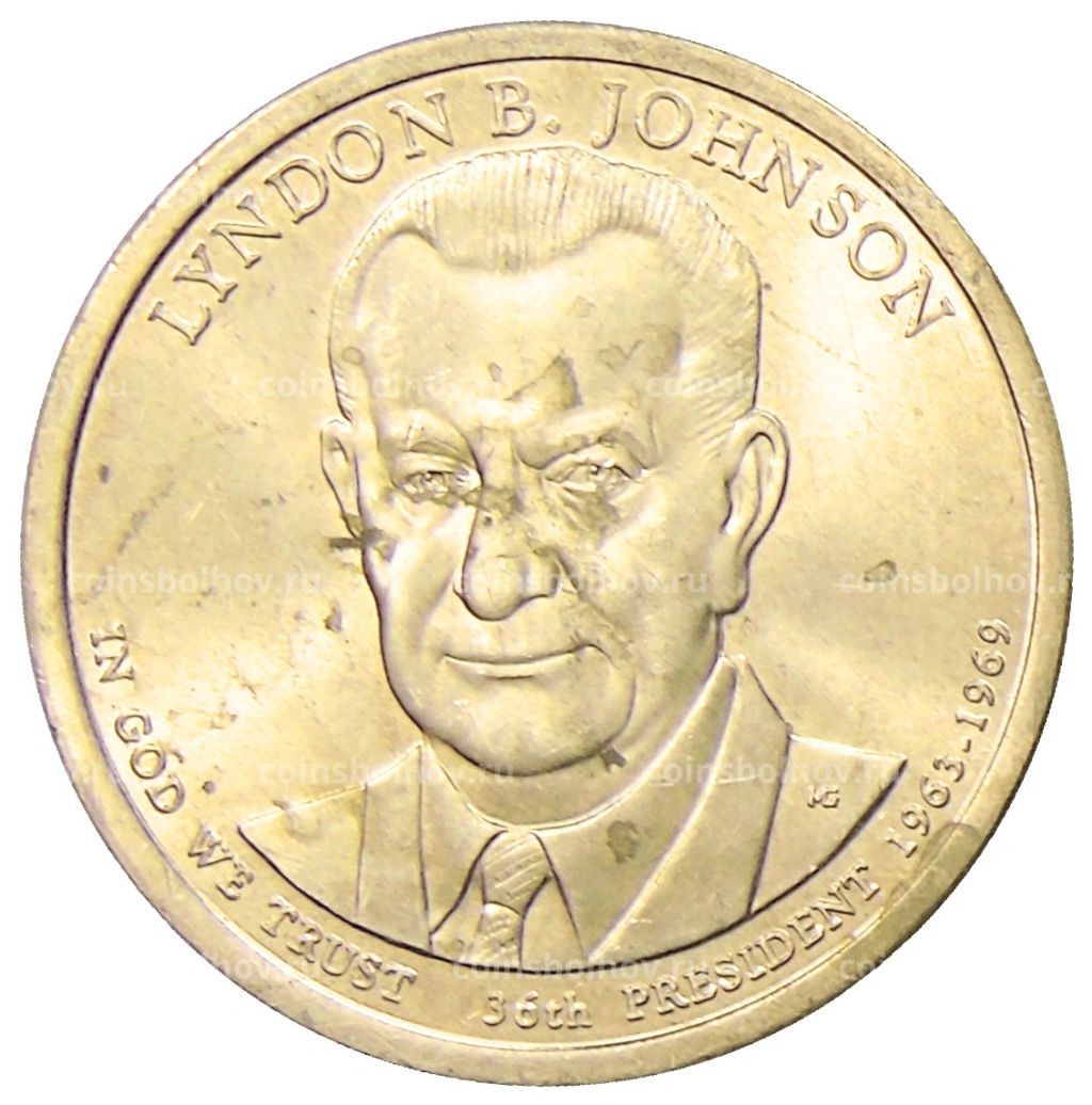 1 доллар 2015 года P Линдон Джонсон 36-й президент США