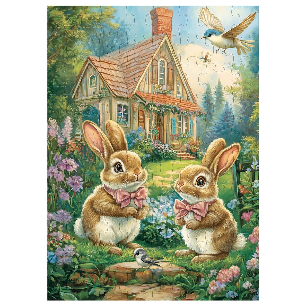 ФРЕЯ Пазл 80 элемент. PZL-80/12 Домик для зайчат