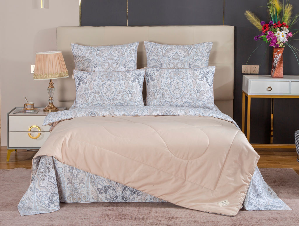 Комплект постельного белья с одеялом Филиппо (бежевый) Cotton, евро