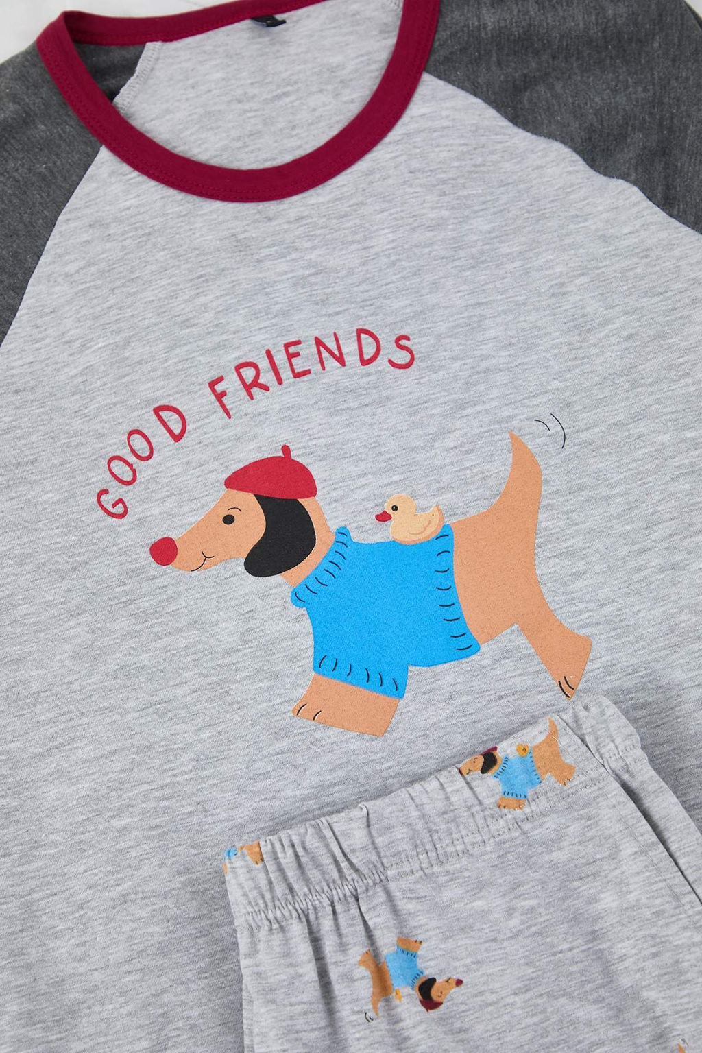 Cok Renkli Pamuklu Regular Kesim Kopek Bask?l? Reglan Kol Uzun Orme Pijama Tak?m? TMNAW26PT00047 - Trendyolmilla фото 3