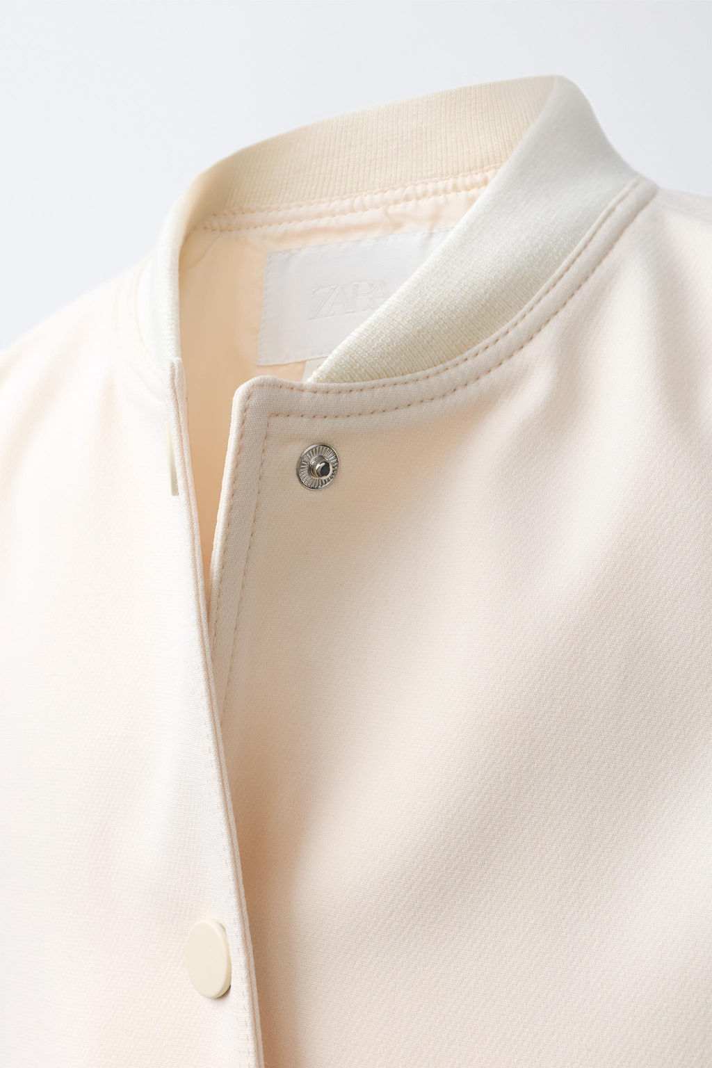 CROPPED BOMBER JACKET WITH SHOULDER PADS - Zara фото 5