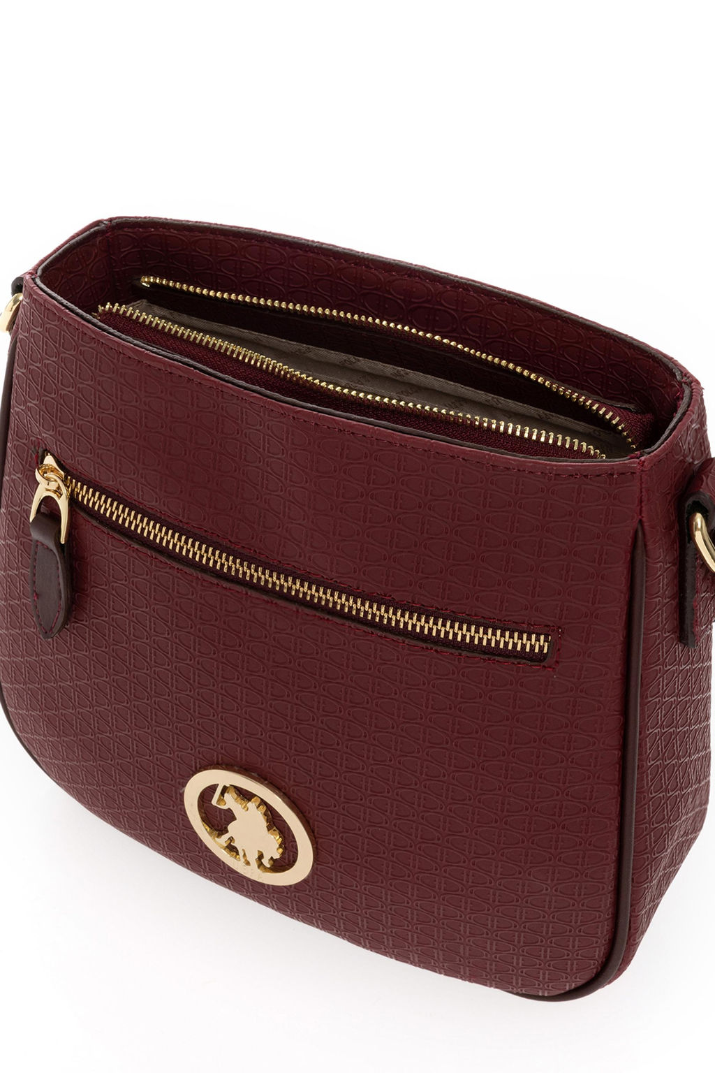 U. S. Polo Assn Женская бордовая сумка через плечо - U.s. polo assn фото 5