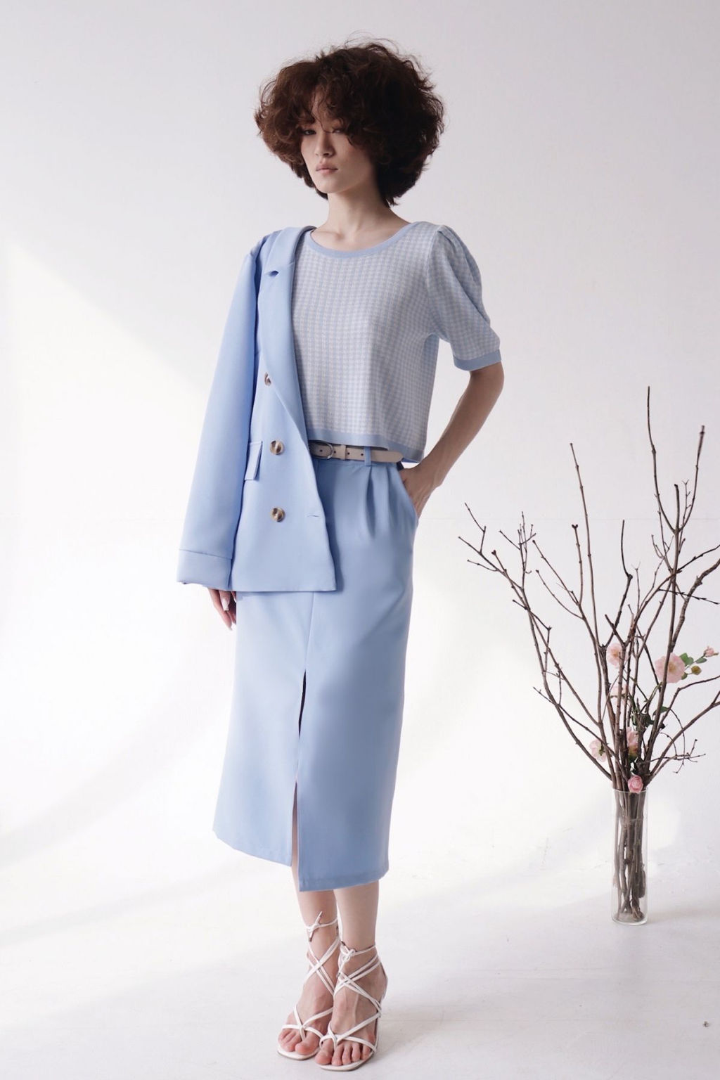 12138 Юбка миди-макси голубая - Martichelli фото 2