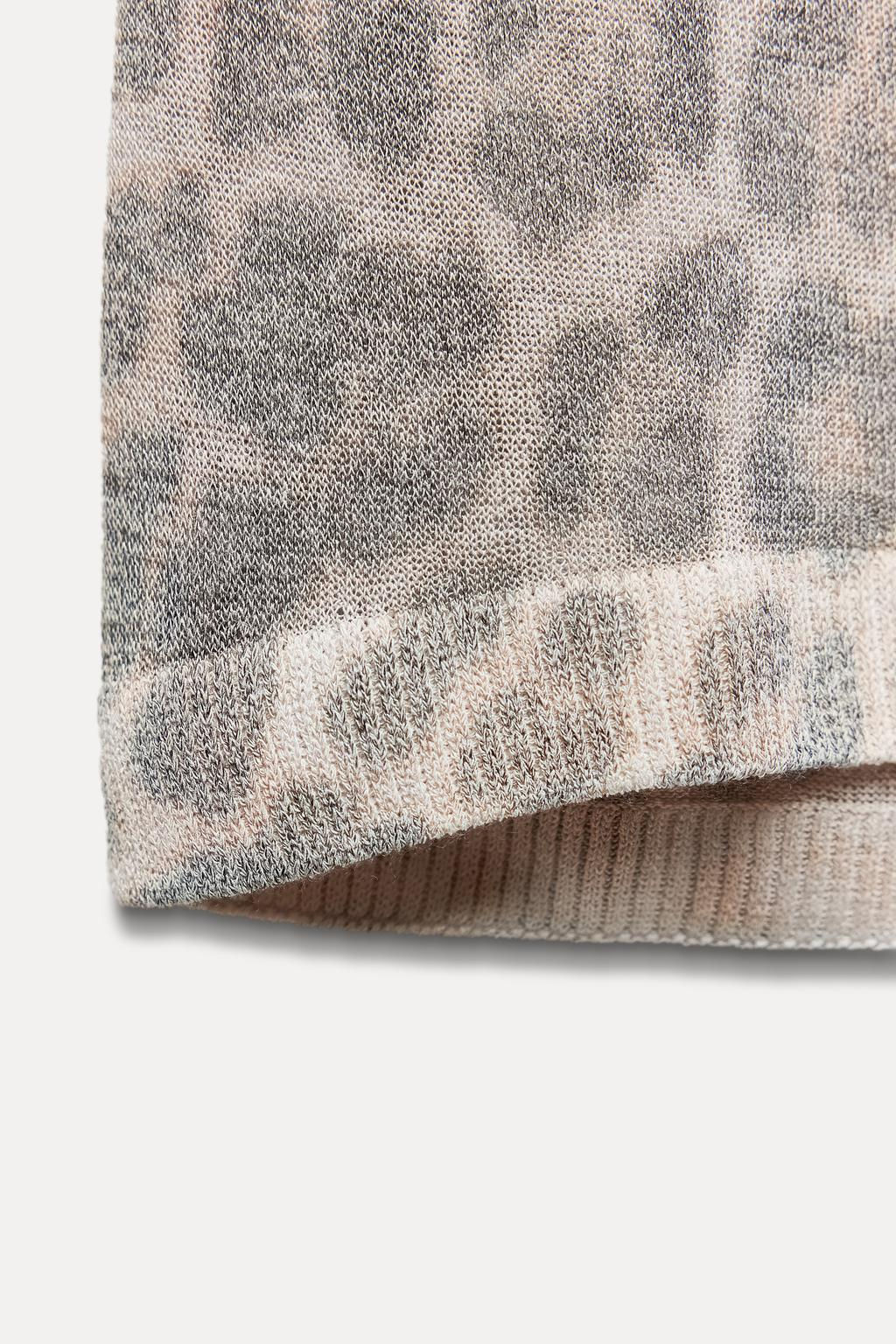 ANIMAL PRINT FINE KNIT TOP - Zara фото 8