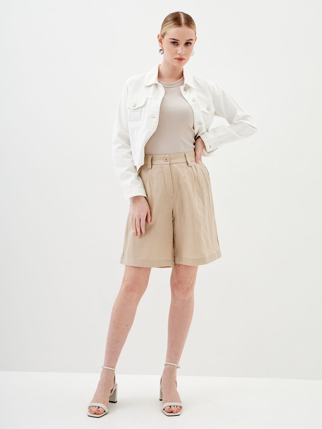 Женские льняные Шорты - Mossmore фото 25