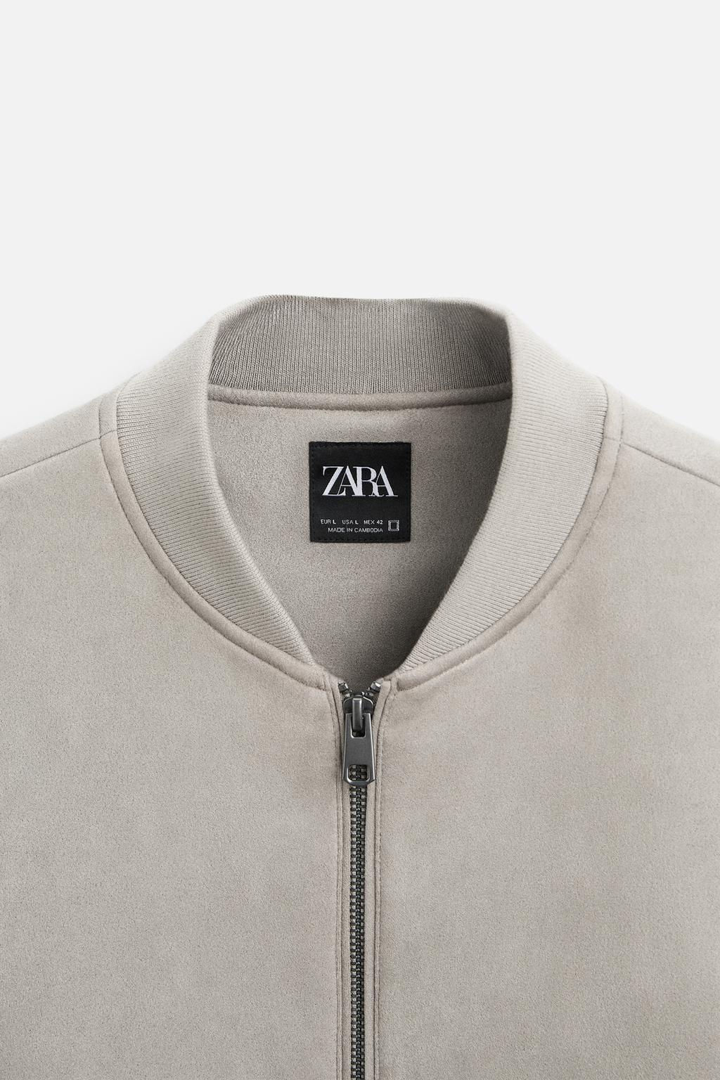 FAUX SUEDE BOMBER JACKET - Zara фото 30