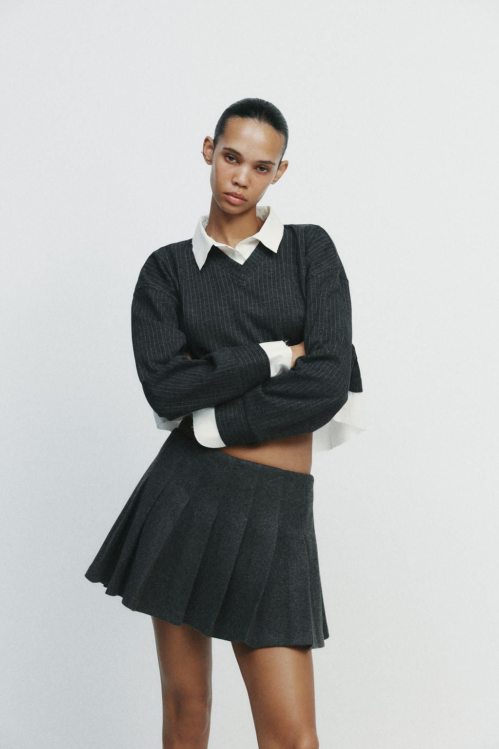 CONTRAST POPLIN SWEATSHIRT - Zara фото 3