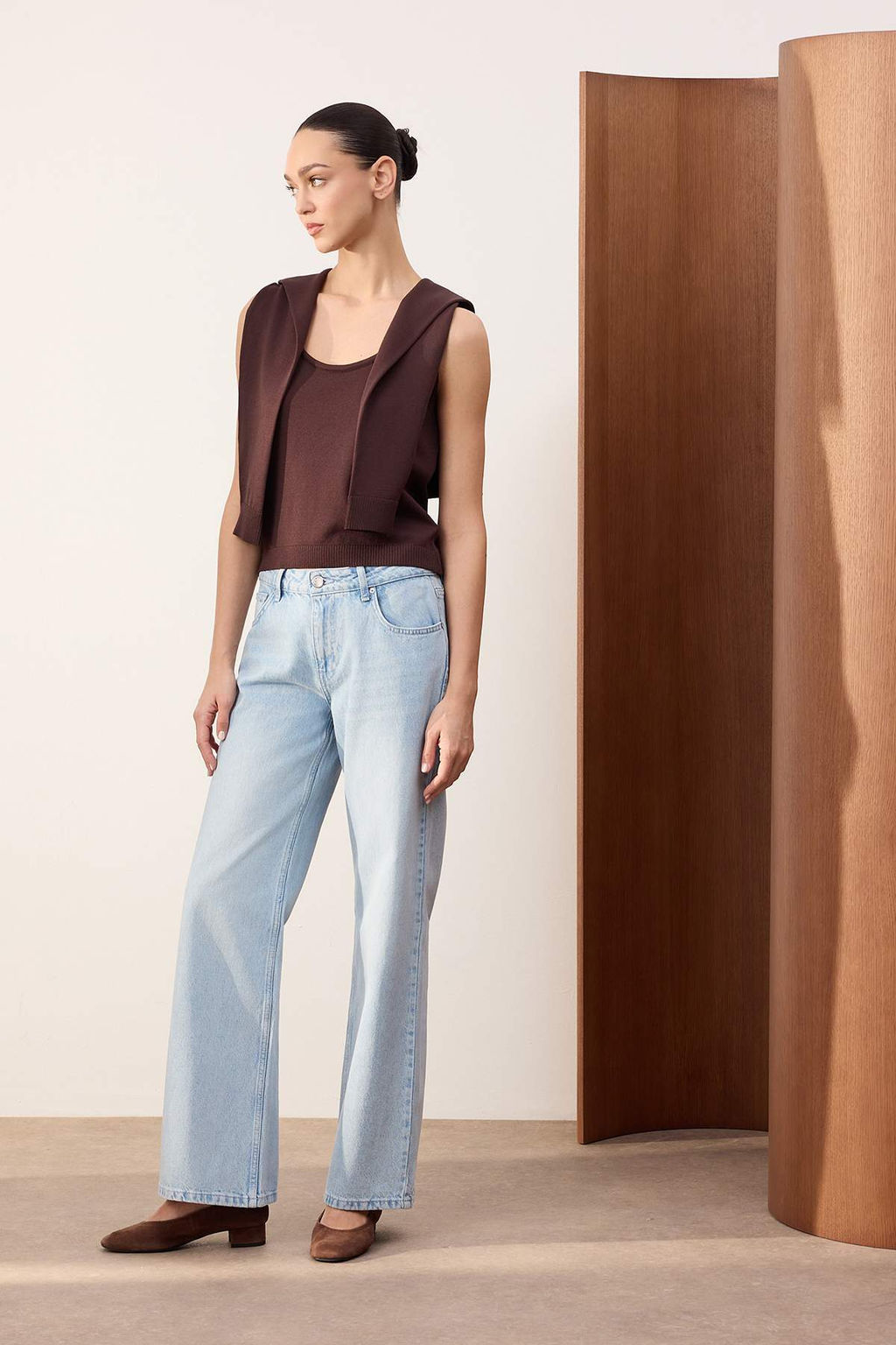 Mavi Dusuk Bel 100% Pamuk Wide Leg Genis Paca Jeans TWOSS26JE00131 - Trendyolmilla фото 6