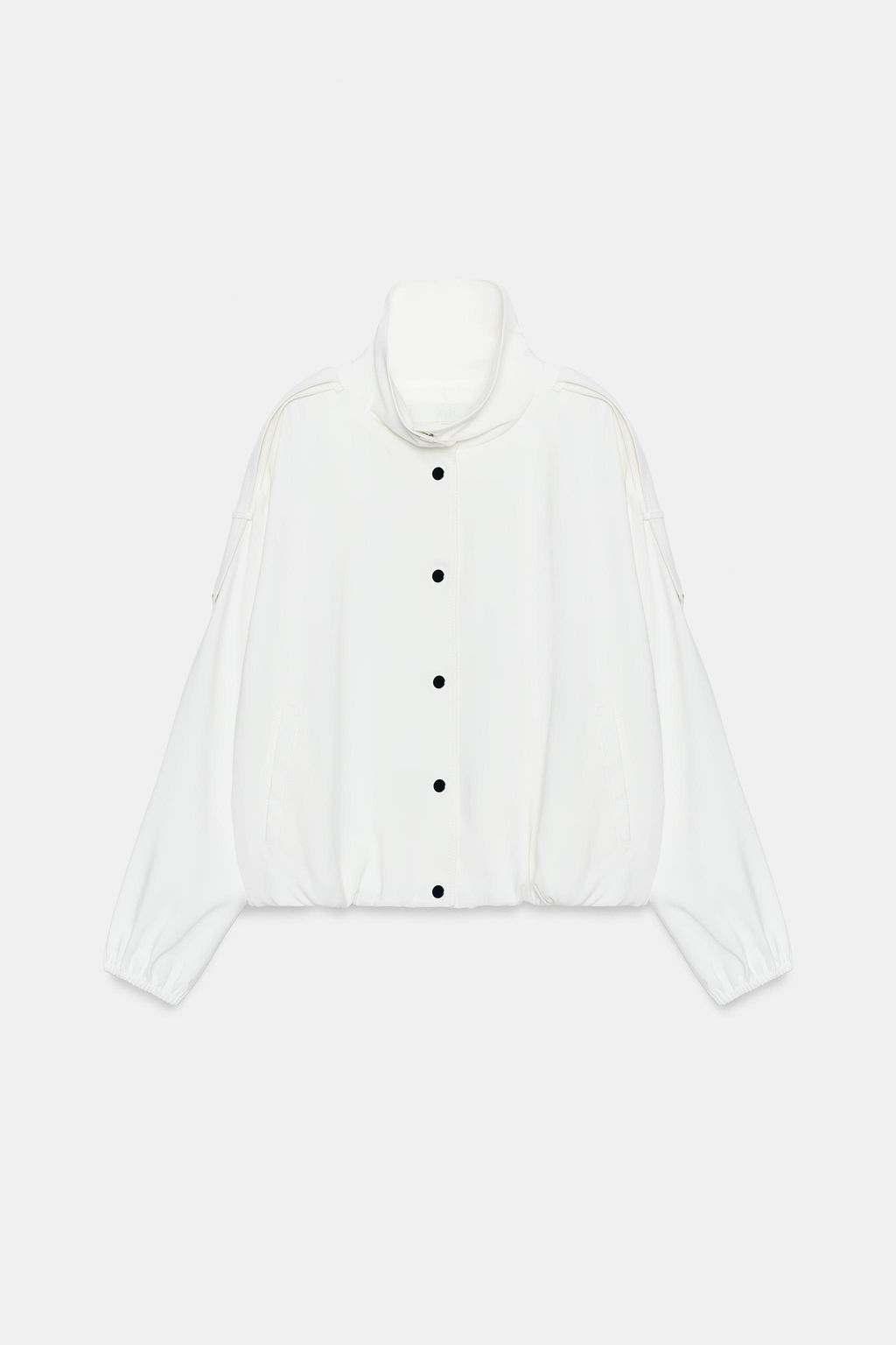 CHAQUETA BOMBER CUELLO SUBIDO / Blanco roto - Zara фото 7