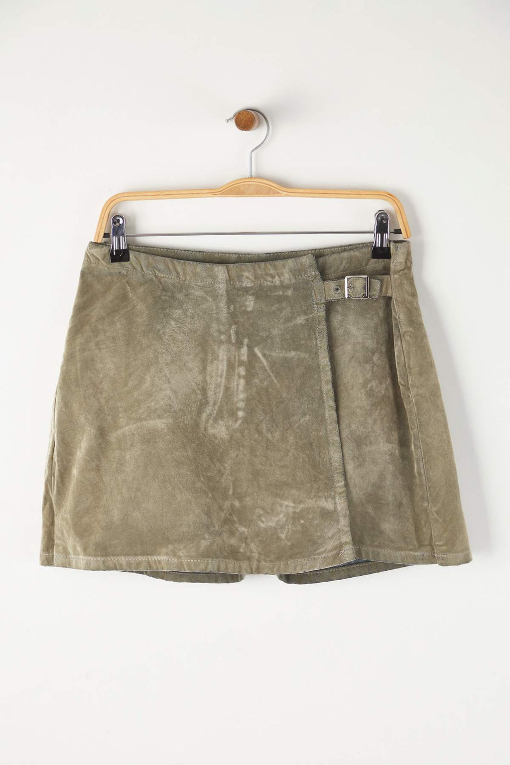 Bej Suet Gorunumlu Denim Sort Etek TWOAW26SR00040