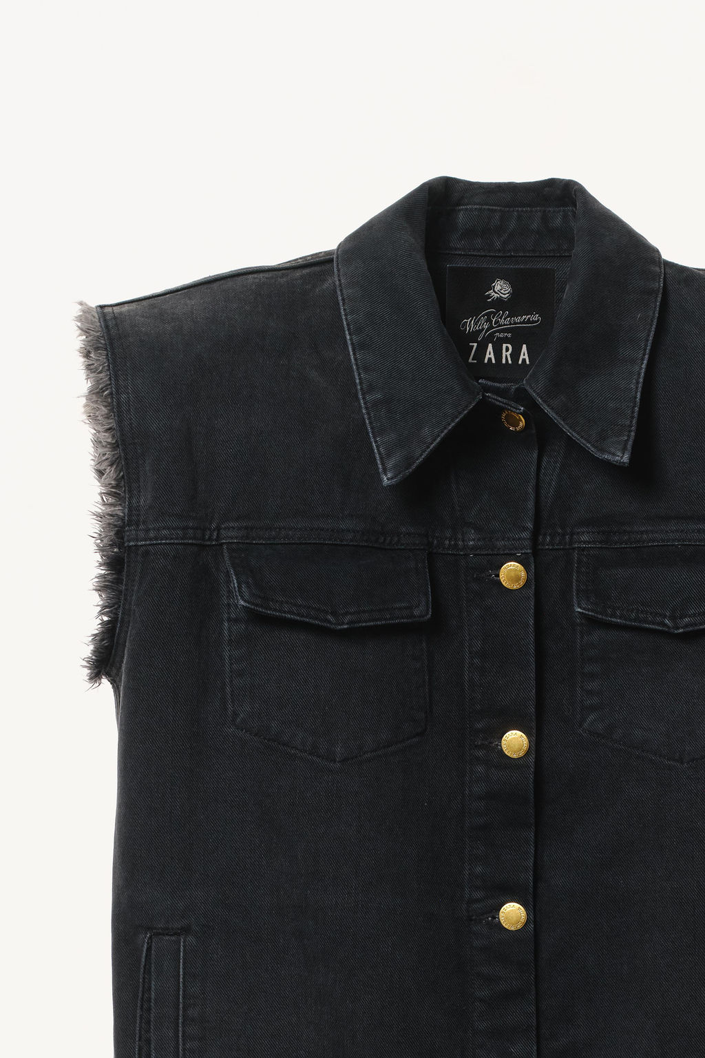 VESTIDO DENIM MANGA SISA WILLY CHAVARRIA X ZARA / Negro фото 6