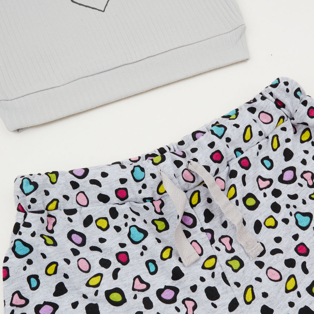 Комплект топ лапша, шорты кулирка 7626900109