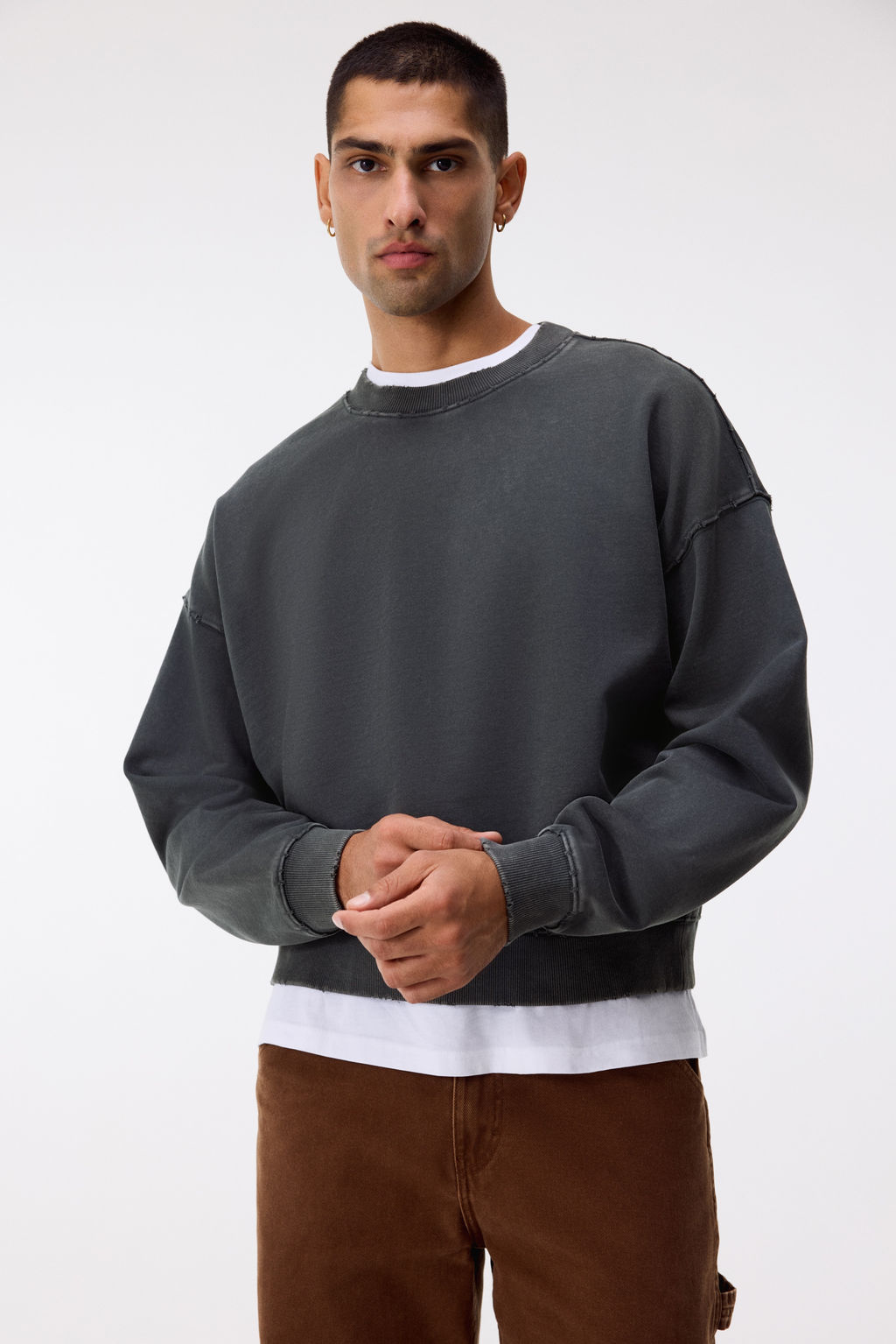 Sudadera con efecto lavado Oversized Fit - H&m фото 2
