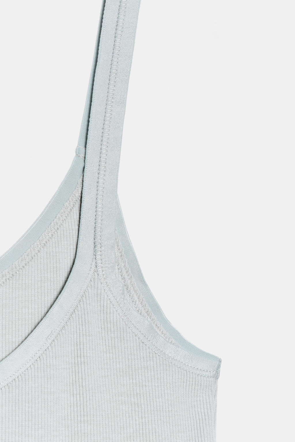 CAMISETA RIB TIRANTES / Azul claro - Zara фото 7