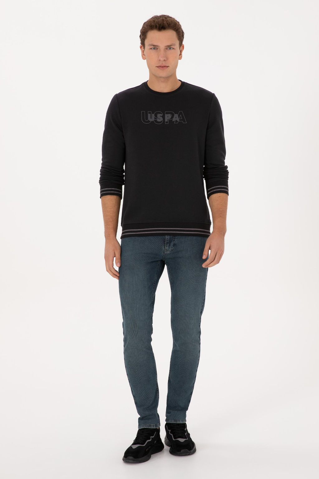 Erkek Siyah Sweatshirt