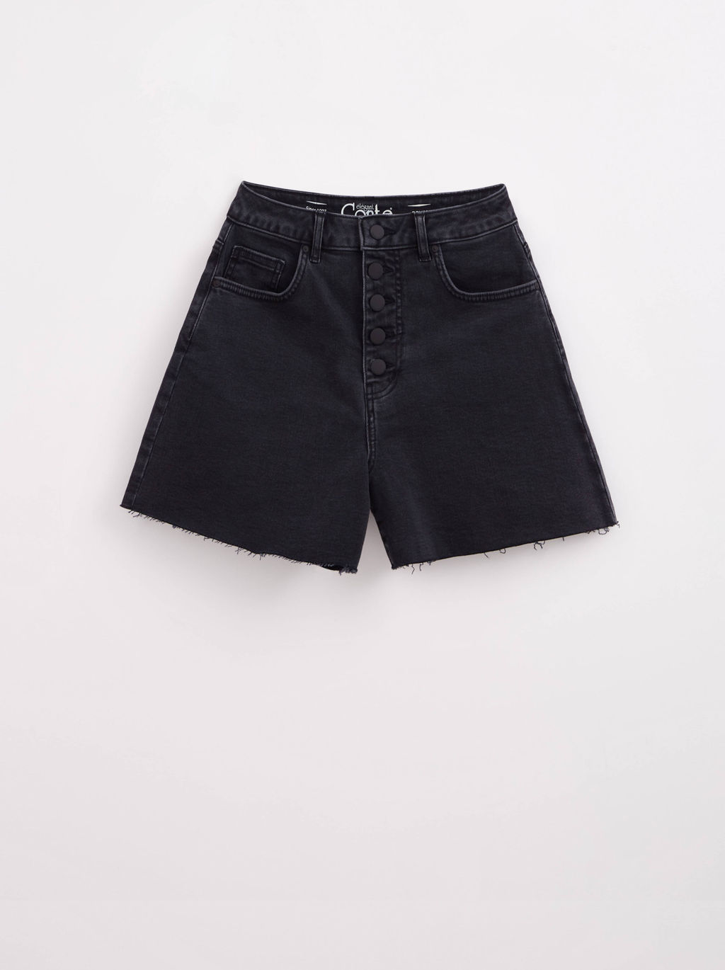 CONTE Джинсовые шорты с необработанным краем CON-447 washed black - Conte elegant фото 5