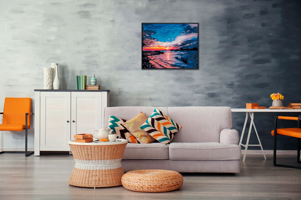 ФРЕЯ PNB/PL-050 Набор для раскрашивания по номерам 50 х 40 см Закат на побережье фото 8