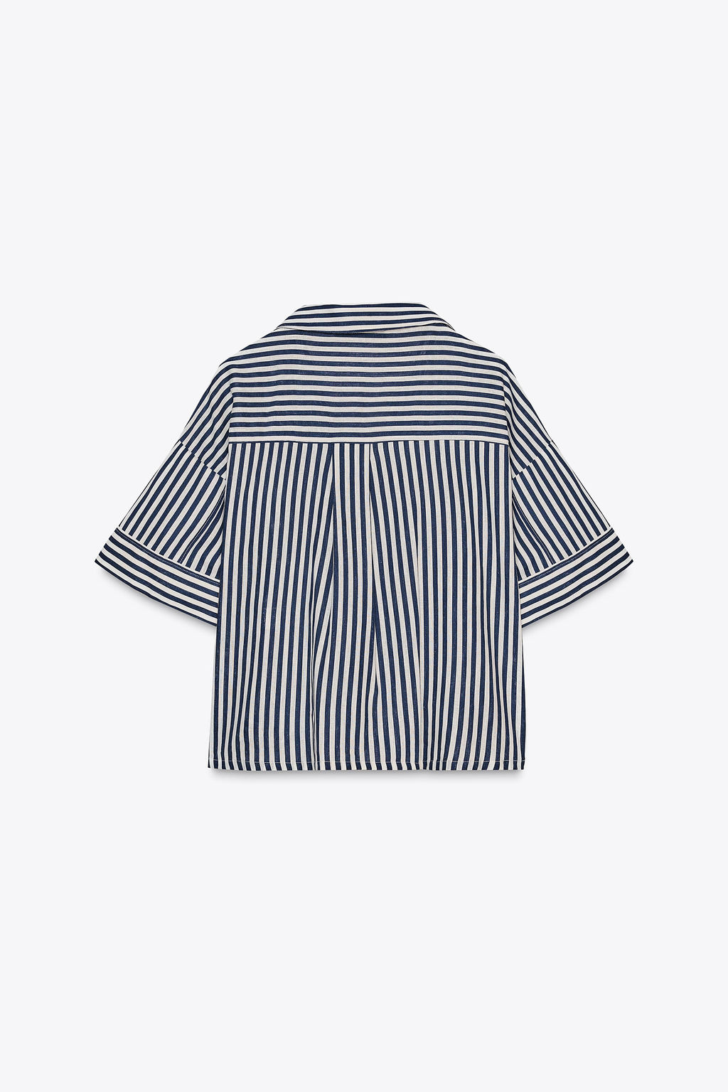 CROPPED LINEN BLEND SHIRT - Zara фото 7