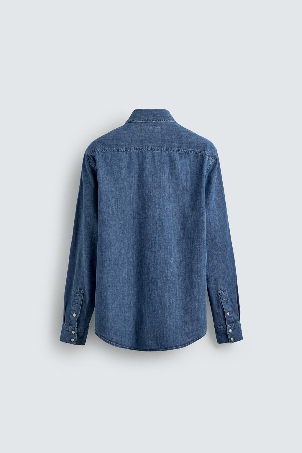 CAMISA DENIM BOLSILLOS / Azul medio - Zara фото 8