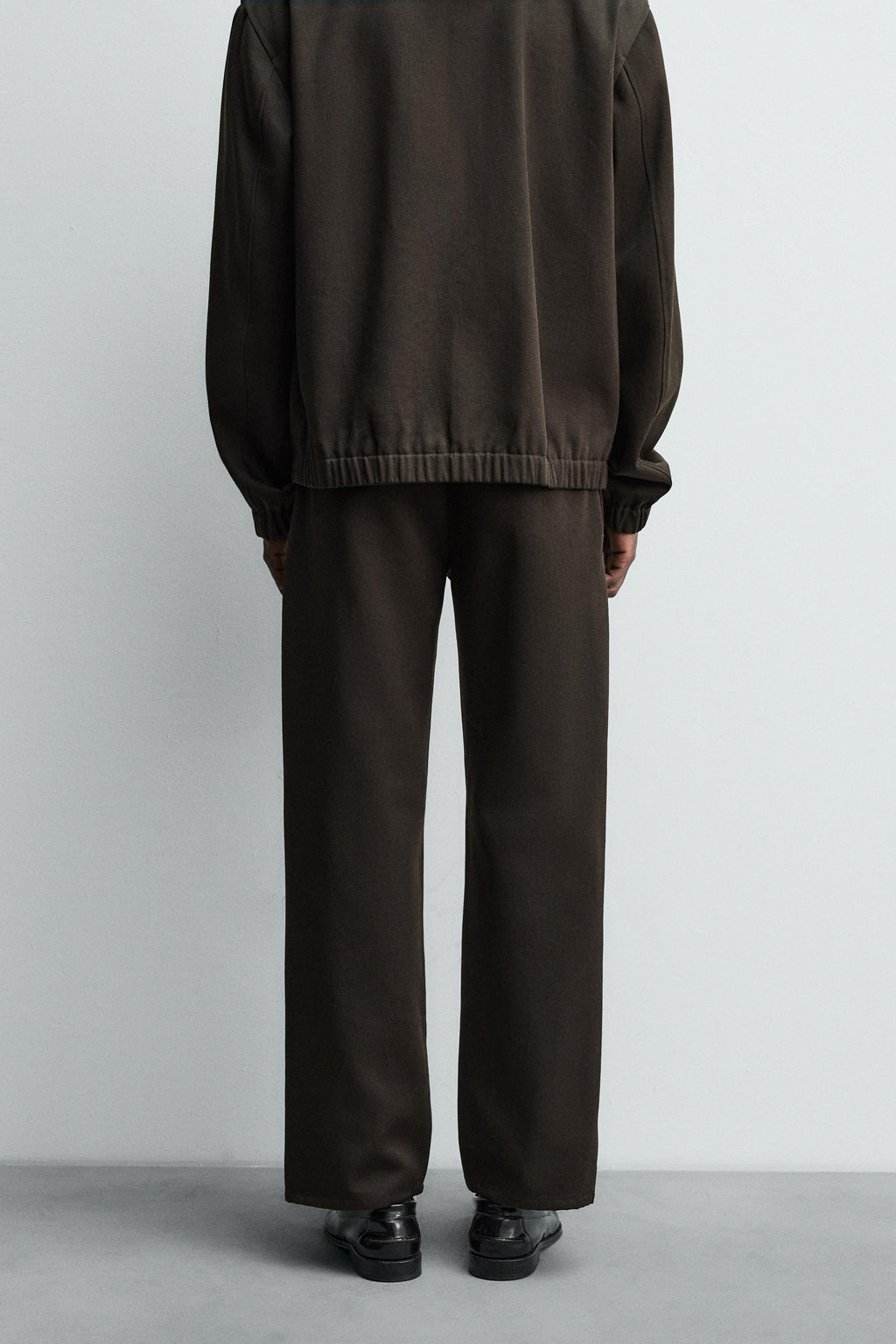 WOOL/COTTON TEXTURED TROUSERS - Zara фото 3