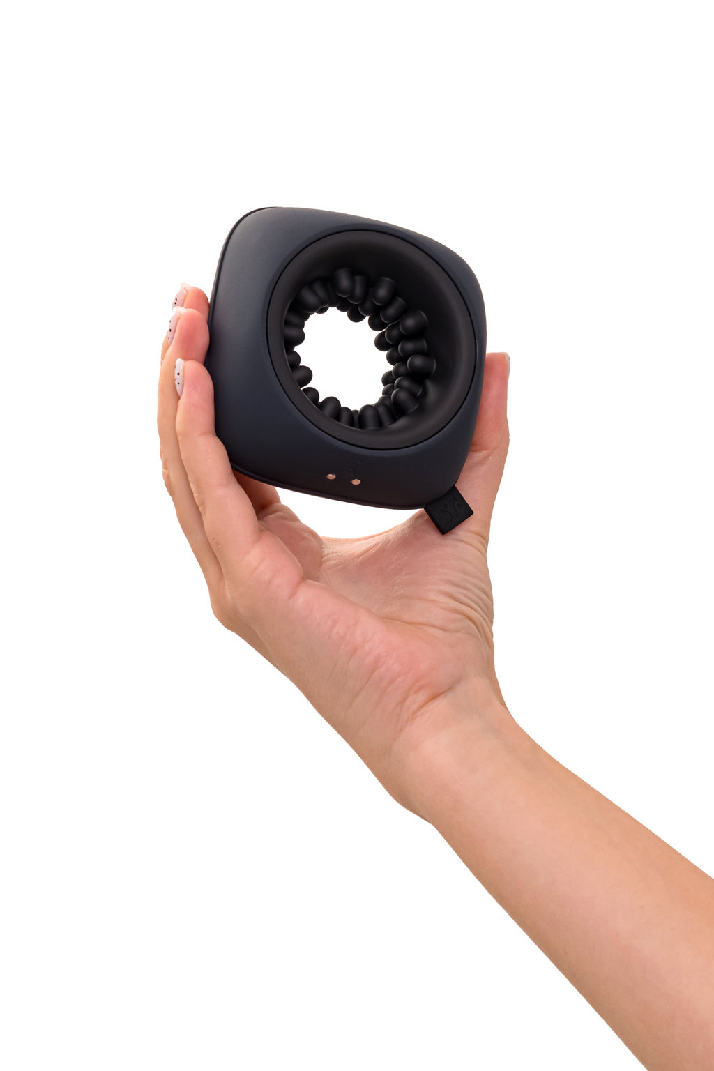 Вибромастурбатор нереалистичный Satisfyer Ring Stroker, силикон, чёрный, 9,1 см.