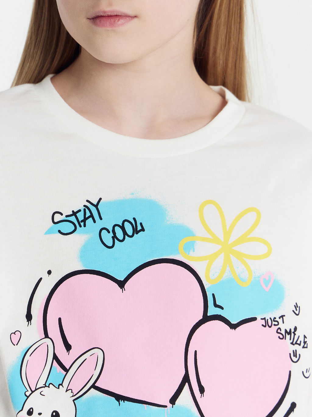 Футболка для девочек в белом цвете с печатью - Mark formelle фото 8