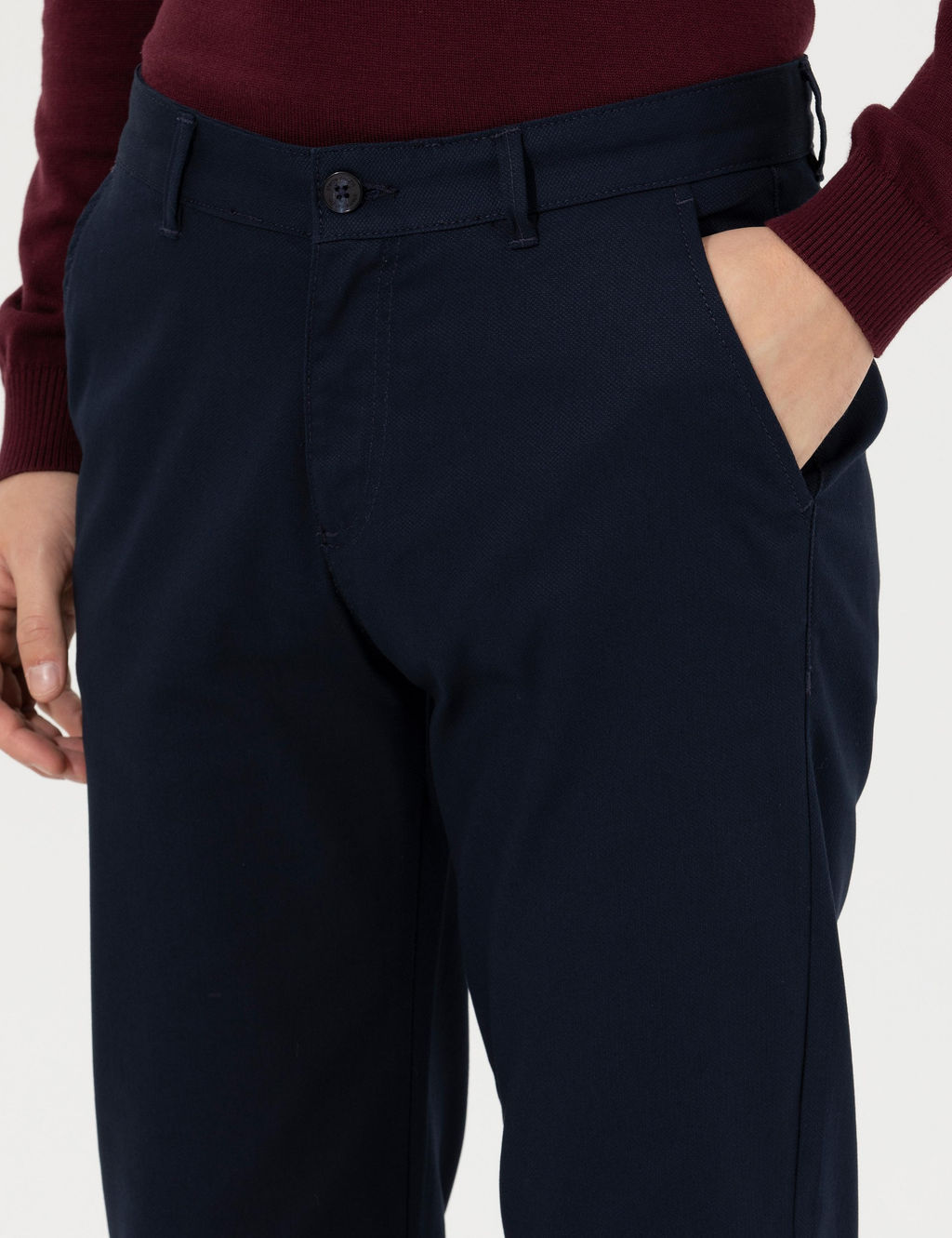 Lacivert Regular Fit Kanvas Pantolon - Pierre cardin фото 6