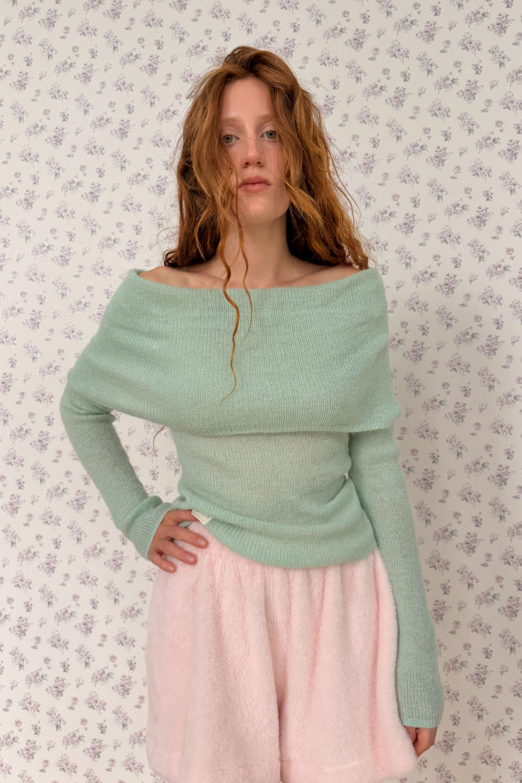 Блуза женская ИЗГИБ127/01/Мята - M&G all natural фото 3