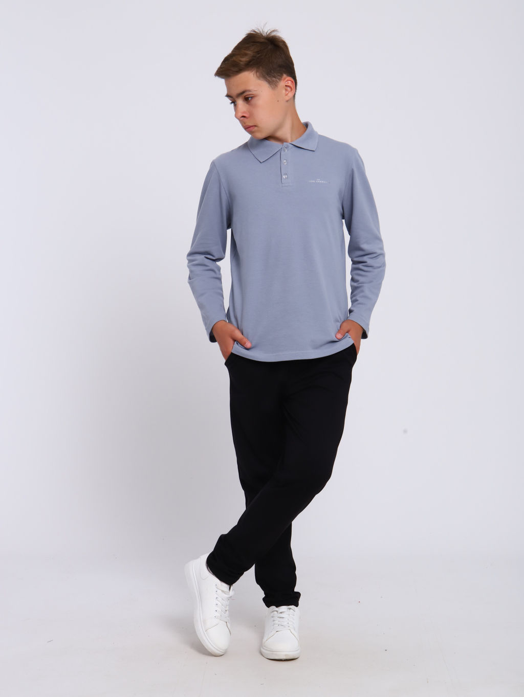 Ладошки / Рубашка-поло Василий белый  фото 28